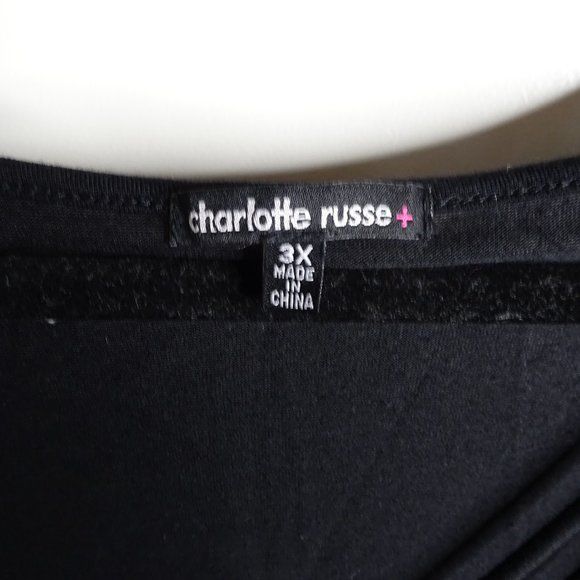 Charlotte Russe Plus Size Black Long Sleeve Top - Picture 5 of 6